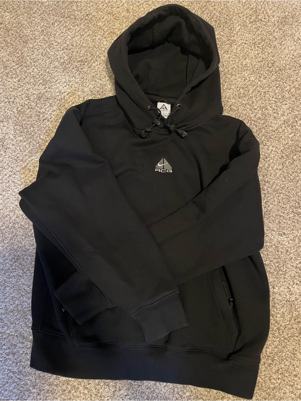 Nike ACG Black Hooded Pullover Sweatshirt